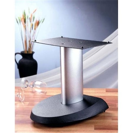 Vti Manufacturing VTI Manufacturing VSPCSB Black Base Silver Aluminum Pole Center Speaker Stand VSPCSB